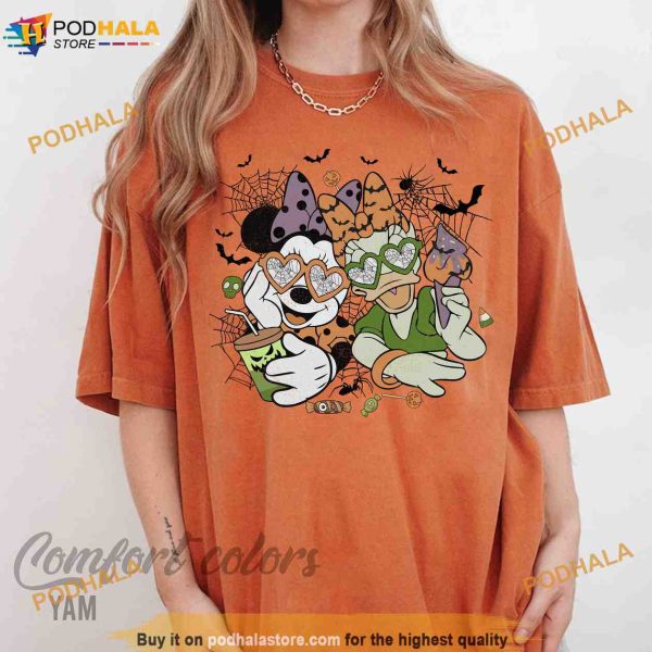 Retro Minnie and Daisy Face Comfort Colors Halloween Shirt, Disney Halloween Shirt