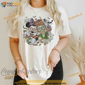 Retro Minnie and Daisy Face Comfort Colors Halloween Shirt Disney Halloween Shirt 3