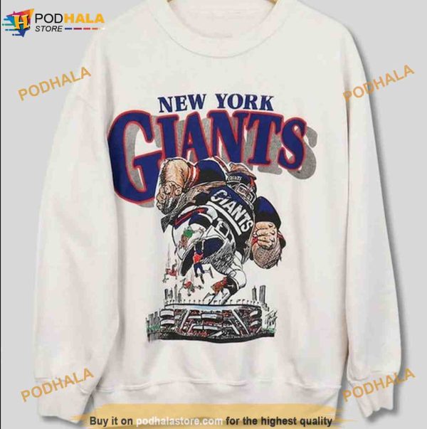 Retro New York Football Crewneck Sweatshirt, NY Giants Merch