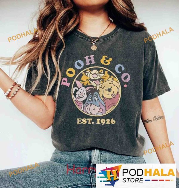 Retro Pooh & Co EST 1926 Comfort Colors Shirt, Disney Pooh Bear Walt Disney World Tee