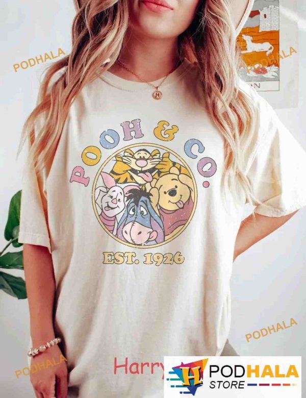 Retro Pooh & Co EST 1926 Comfort Colors Shirt, Disney Pooh Bear Walt Disney World Tee