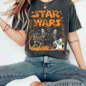 Retro Star Wars Disney Halloween Comfort Colors Shirt Star Wars Family Tee 2