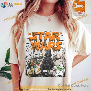 Retro Star Wars Disney Halloween Comfort Colors Shirt Star Wars Family Tee 3