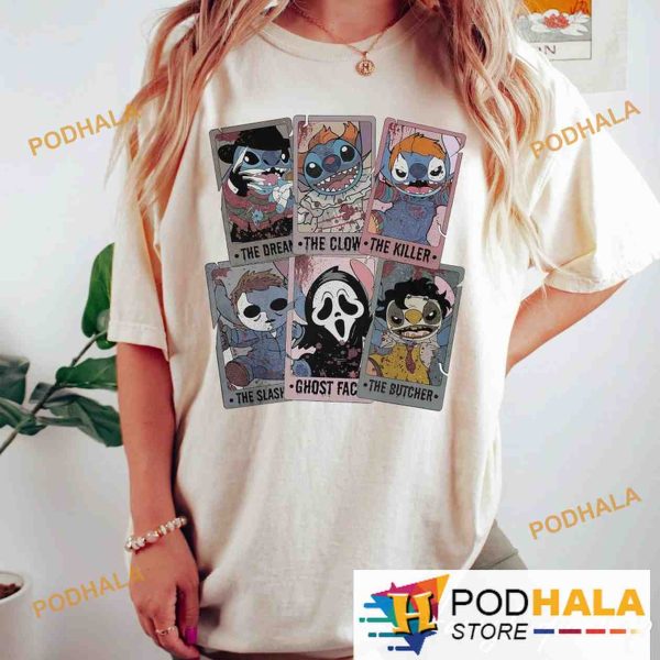 Retro Stitch Horror Halloween Comfort Colors Shirt, Lilo and Stitch Disney Halloween Party