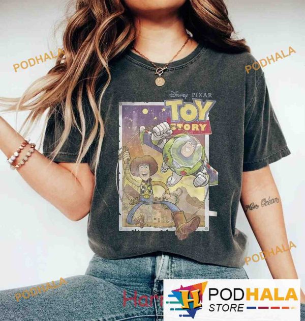Retro Toy Story Comfort Colors Shirt, Woody Buzz Lightyear Disneyland Tee