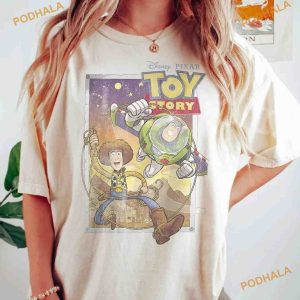 Retro Toy Story Comfort Colors Shirt Woody Buzz Lightyear Disneyland Tee 2