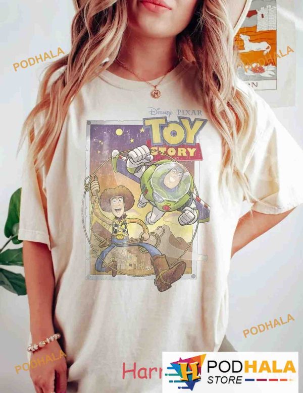 Retro Toy Story Comfort Colors Shirt, Woody Buzz Lightyear Disneyland Tee