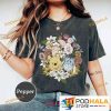 Retro Winnie The Pooh Comfort Colors Shirt, Floral Disney Woman Disneyland Shirt