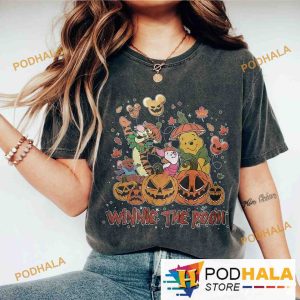 Retro Winnie The Pooh Halloween Comfort Colors Shirt Pooh Bear Piglet Halloween Tee 2