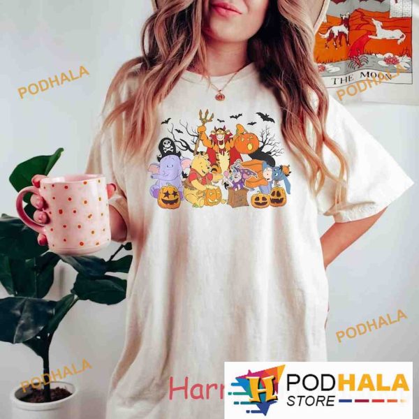 Retro Winnie the Pooh Halloween Comfort Colors Shirt, WDW Magic Kingdom Matching Tee