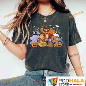Retro Winnie the Pooh Halloween Comfort Colors Shirt WDW Magic Kingdom Matching Tee 2