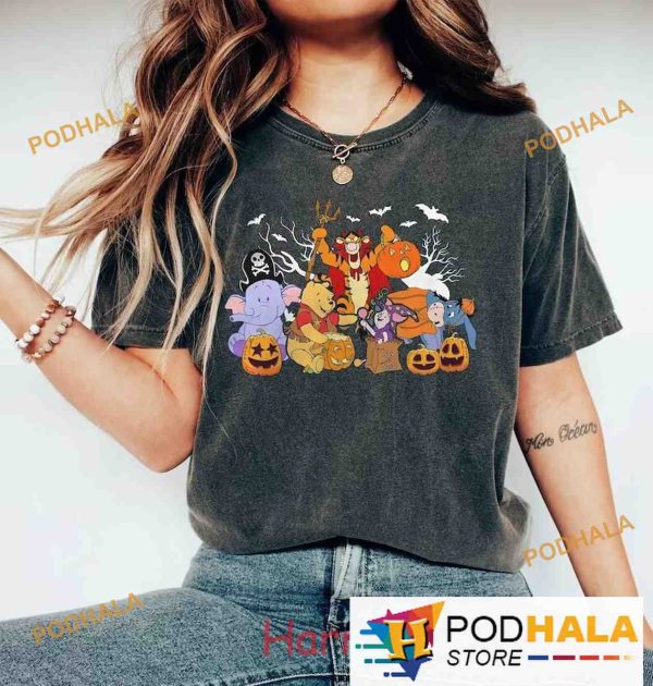 Retro Winnie the Pooh Halloween Comfort Colors Shirt, WDW Magic Kingdom Matching Tee
