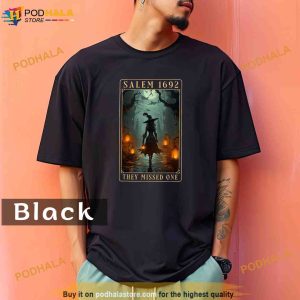 Salem 1692 They Missed One Halloween Witch Trials Women Comfort Colors Shirt 2