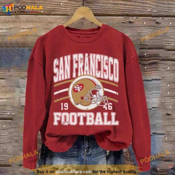 San Francisco Football Crewneck Sweatshirt, 49ers Gifts