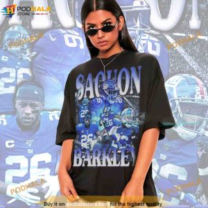 Saquon Barkley Classic Football Tee NY Giants Womens Shirt Mens Vintage Apparel 2