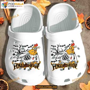 Scary Chicken In Halloween Night Custom Shoes, Happy Halloween Gift For Children