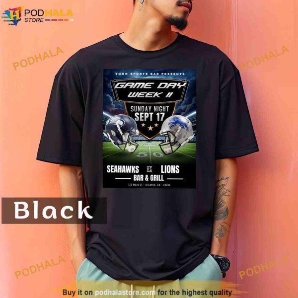 Seattle Seahawks Vs Detroit Lions Game Day Week II 2023 Comfort Colors Shirt