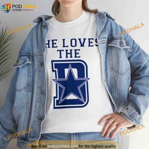 She Loves The D Dallas Cowboys Vintage Tee Womens Dallas Cowboys Apparel 2