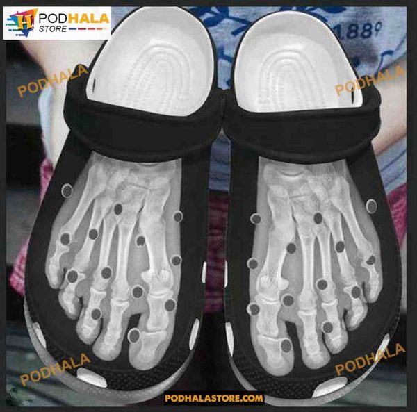 Skeleton Foot Crocband Clogs Halloween Crocs