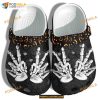 Skeleton Hi Five Halloween Crocs Classic Clog Shoes