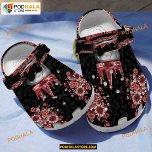 Skull Crown Roses Skull King Skull Vibe Clog Shoes Halloween Crocs
