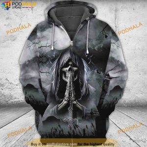 Skull Gift Halloween 3D Hoodie, Halloween Gifts For Kids