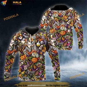 Skull Halloween 3D Hoodie, Halloween Gift Ideas For Women Men Kids