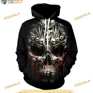 Skull Limited Over Print Halloween 3D Hoodie, Halloween Gift Ideas