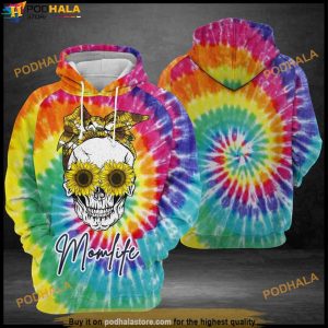 Skull Mom Life Halloween 3D Hoodie, Halloween Gift Ideas