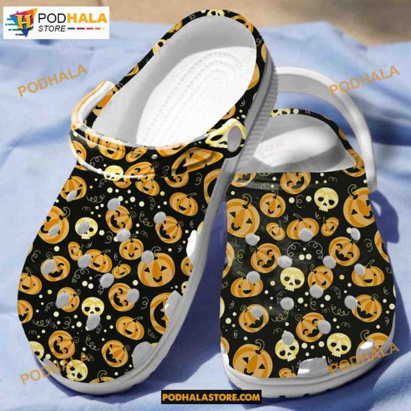 Skull Pumpkin Classic Clogs Shoes Halloween Crocs