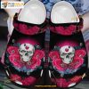 Skull Roses Classic Clogs Shoes Halloween Crocs, Halloween Gift Ideas