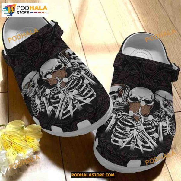 Skull Tattoo Hippie Manadala Pattern Style Clog Shoes Halloween Crocs