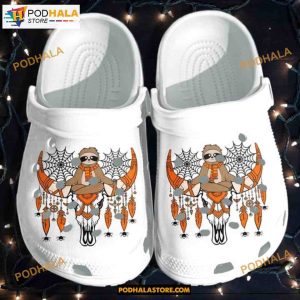 Sloth Sitting On Deer Skull Tattoo Shoes Clog Inspiration Halloween Crocs