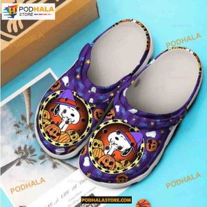 Snoopy Witch and Pumpkin Crocband Clogs Halloween Crocs, Halloween Gift Ideas