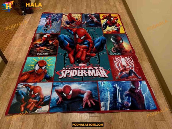 Spiderman Marvel Blanket, Custom Name Custom Kids Blanket, Gifts For Disney Lovers