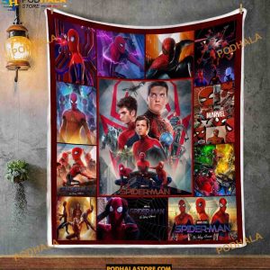 Spiderman Quilt, Custom Name Spiderman Fleece Blanket, Gifts For Disney Lovers