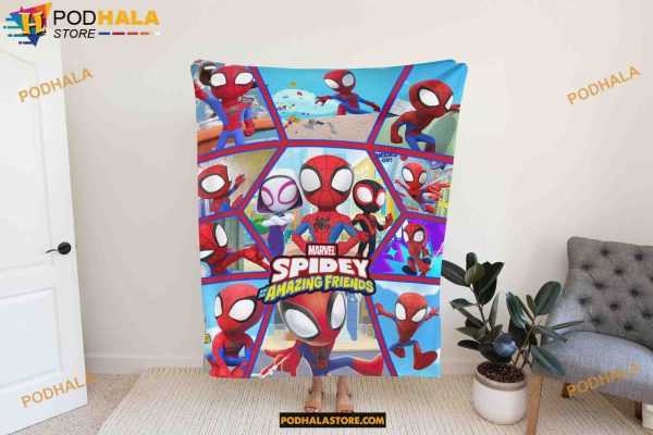 Spidey and His Amazing Friends Blanket, Gifts For Disney Lovers