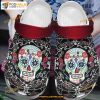 Sugar Skull Tattoo Flower Skull Shoes Halloween Style Crocs Clog Shoes