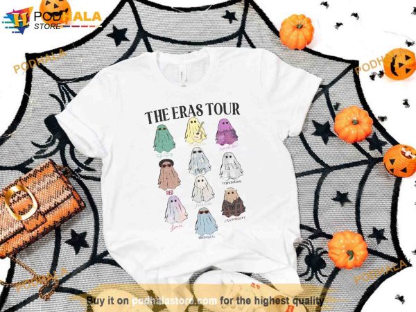 Taylor Swift Tour Eras Ghost Shirt, Swiftie Fan Halloween Gift