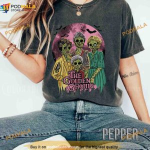 The Golden Ghouls Horror Halloween Comfort Colors Shirt Let's Go Ghouls Tee 2