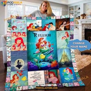 The Little Mermaid Blanket Ariel Birthday Fleece Blanket Gifts For Disney Lovers 1