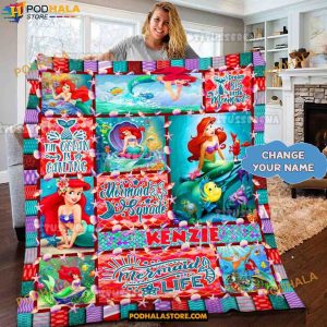 The Little Mermaid Blanket Ariel Birthday Fleece Blanket Gifts For Disney Lovers