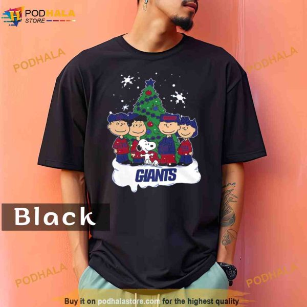 The Peanuts Characters New York Giants Christmas 2023 Comfort Colors Shirt