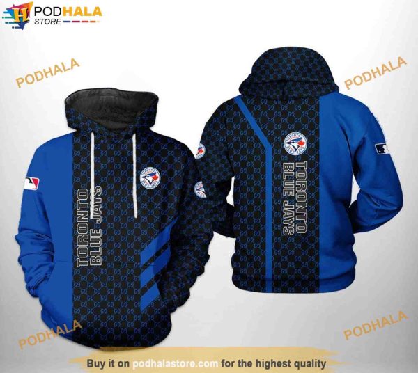 Toronto Blue Jays MLB Guccie Style 3D Hoodie, MLB Clothing For Fans