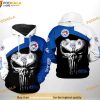 Toronto Blue Jays MLB Skull Punisher 3D Hoodie, MLB Clothing For Fans