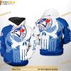 Toronto Blue Jays MLB Team Skull 3D Hoodie, MLB Clothing For Fans
