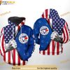 Toronto Blue Jays MLB US Flag 3D Hoodie, MLB Clothing For Fans