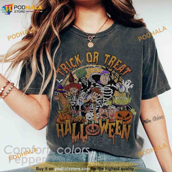 Toy Story Skeleton Halloween Comfort Colors Shirt, Disney Halloween Shirt