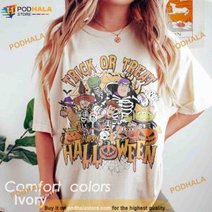 Toy Story Skeleton Halloween Comfort Colors Shirt Disney Halloween Shirt 3