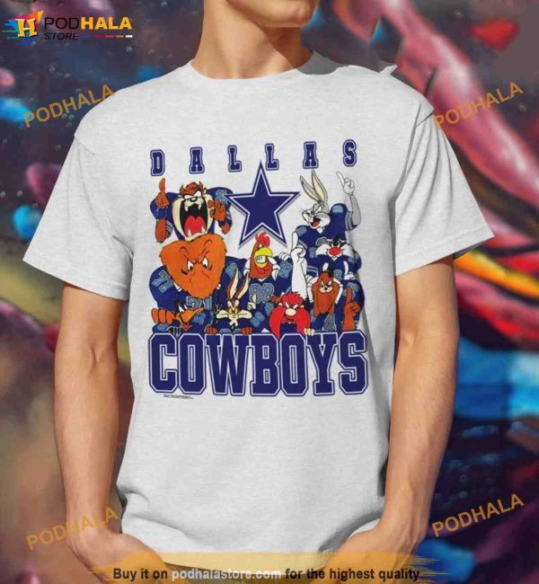 Vintage 1994 NFL Cowboys Football Shirt, Cowboys Looney Tunes, Classic 90s Graphic Tee